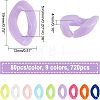 720Pcs 9 Colors Opaque Acrylic Linking Rings SACR-FH0001-07-2