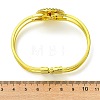 Natural Abalone Shell Flat Round Open Bangles BJEW-JB14315-01-5