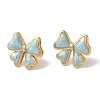 Bowknot Golden Ion Plating(IP) 304 Stainless Steel Stud Earrings for Women EJEW-L287-041G-03-1