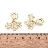 Brass Micro Pave Clear Cubic Zirconia European Dangle Charms KK-N287-33F-G-3