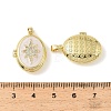 Brass Micro Pave Cubic Zirconia Locket Pendants KK-A290-09G-3