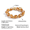 10.6MM Vintage Resin Polygon Beaded Bracelets IT6760-3-1