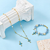 3Pcs Brass with Synthetic Opal Pendants KK-BC0015-77B-4