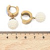 Round 201 Stainless Steel Hoop Earrings EJEW-D354-20G-5
