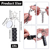 1Pc Oval Alloy & 667 Stainless Steel Macrame Pouch Pendant Decorations HJEW-CP0001-49B-2