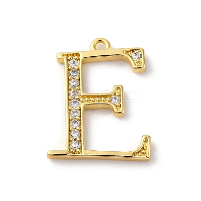 Rack Plating Brass Micro Pave Cubic Zirconia Pendant KK-H449-76G-01-1