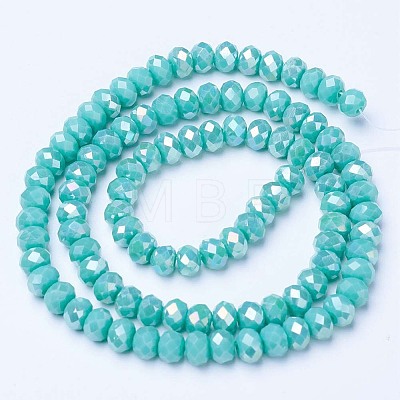 Electroplate Glass Beads Strands EGLA-A034-P2mm-B16-1