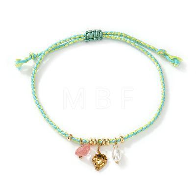 Bohemian 304 Stainless Steel Strawberry Charm Bracelets LS-SN9746-3-1