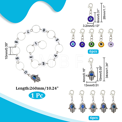 Knitting Row Counter Chains & Locking Stitch Markers Kits HJEW-AB00490-1