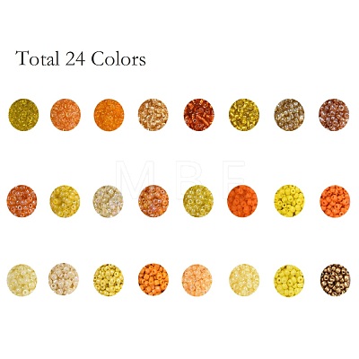 288G 24 Colors Glass Seed Beads SEED-JQ0005-01C-3mm-1