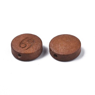Laser Engraved Wood Beads WOOD-S053-53G-1