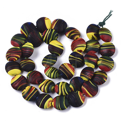 Handmade Frosted Lampwork Beads Strands LAMP-T007-09B-1