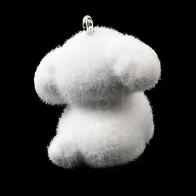 Flocking Opaque Resin Pendants RESI-G128-01Q-1