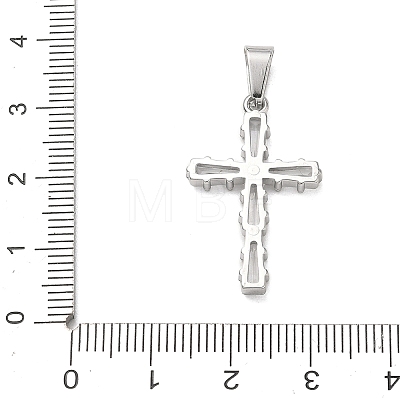 304 Stainless Steel & Glass Pendants STAS-H264-12P-1