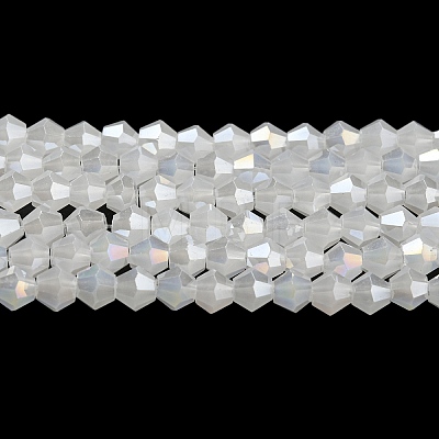 Imitation Jade Electroplate Glass Beads Strands EGLA-A039-J4mm-B06-1