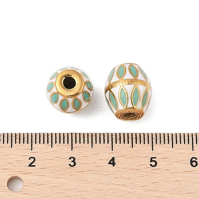 304 Stainless Steel Enamel Beads STAS-P380-81G-01-1