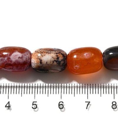 Natural Fire Crackle Agate(Dyed & Heated) Beads Strands G-H091-C01-01-1