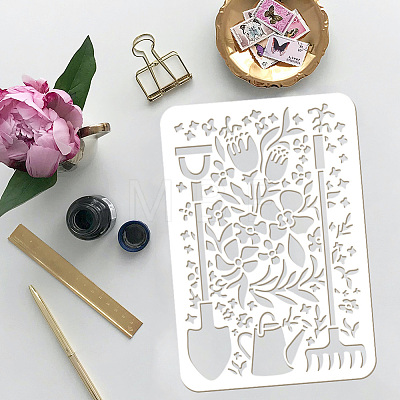 Plastic Drawing Painting Stencils Templates DIY-WH0396-651-1
