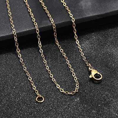 304 Stainless Steel Cable Chain Necklaces X-NJEW-E026-04G-B-1