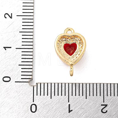 Brass Pave Cubic Zirconia Connector Charms KK-Z072-06G-06-1