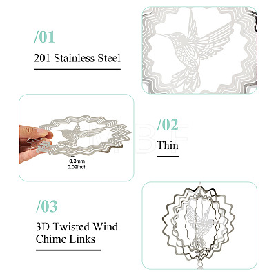 201 Stainless Steel Connector Charms/Links STAS-TA0005-99-1