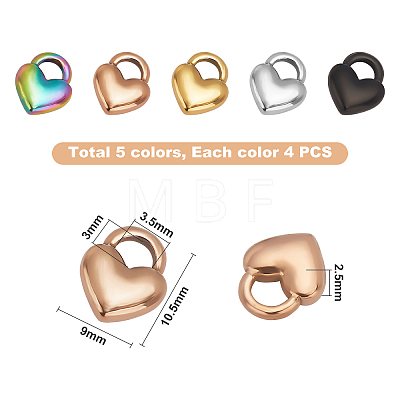 Unicraftale Vacuum Plating 304 Stainless Steel Charms STAS-UN0014-07-1