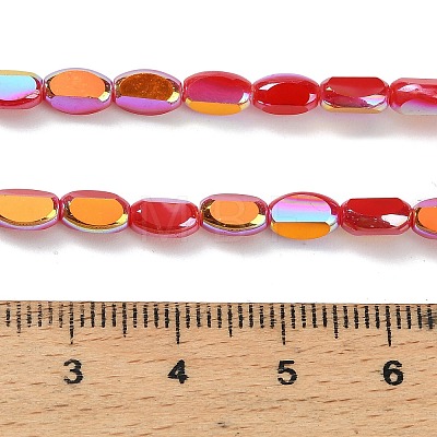 Electroplate Opaque Glass Beads EGLA-H112-06-HR04-1