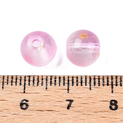 Frosted Baking Painted Glass Beads DGLA-N005-8mm-03-1