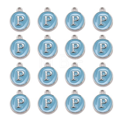 Platinum Plated Alloy Enamel Charms ENAM-S118-04P-P-1