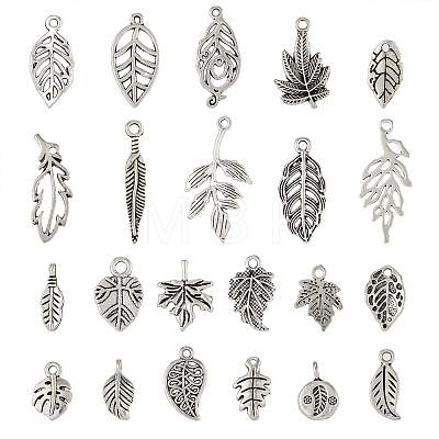 88Pcs 22 Style Autumn Theme Tibetan Style Alloy Pendants TIBEP-TA0001-33-1