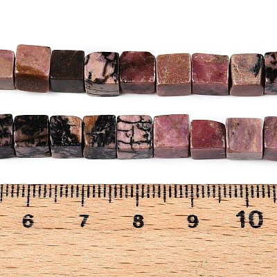 Natural Rhodonite Beads Strands G-T139-6x6-16A-1