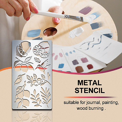 Retro Stainless Steel Metal Cutting Dies Stencils DIY-WH0242-278-1