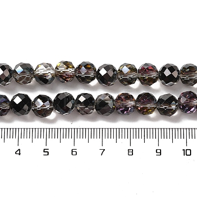 Half Golden Plated Electroplate Beads Strands EGLA-H104-08A-HP04-1