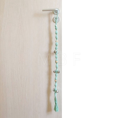 Cotton Handwoven Dog Hanging Doorbell with 6 Extra Loud Bells for Dog Potty Training PW-WG8A03F-23-1