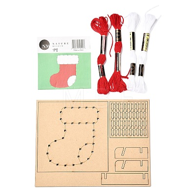 Christmas Themed DIY Nail String Art Kit for Adults DIY-P014-D04-1