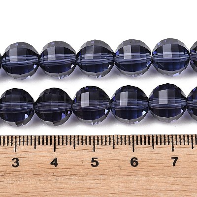Faceted Round K9 Glass G-M182-10mm-20A-1
