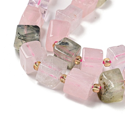 Natural Amethyst & Citrine & Prehnite & Quartz Crystal & Rose Quartz Beads Strands G-G053-B14-01B-1