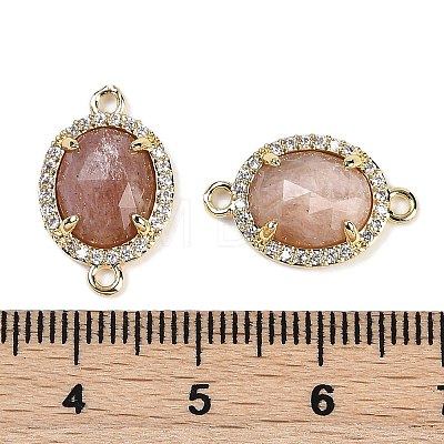 Natural Sunstone Faceted Oval Links G-B126-05G-01-1