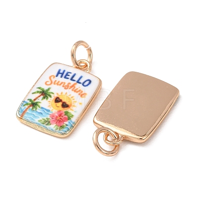 Printed Brass Pendants KK-CBA3895-01B-G-1
