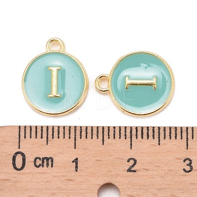 Golden Plated Alloy Enamel Charms X-ENAM-S118-05I-1