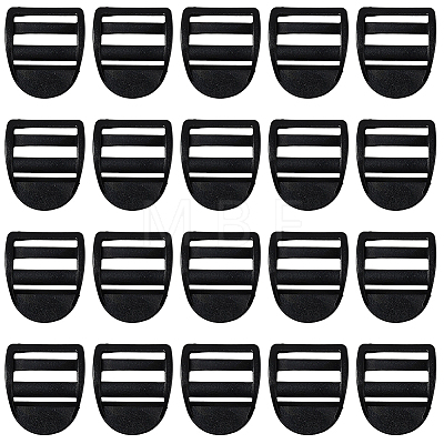 30Pcs Plastic Ladder Lock Slider Buckles KY-CY0001-23B-1