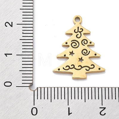 Christmas Theme 304 Stainless Steel Pendants STAS-R003-04G-03-1