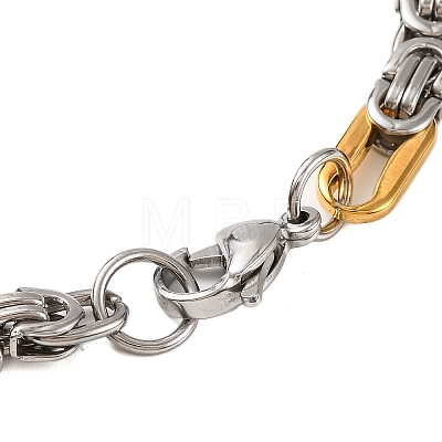 304 Stainless Steel Byzantine Chain Bracelets BJEW-B078-138GP-1