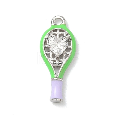 Brass Micro Pave Cubic Zirconia Pendants KK-I476-27P-02-1