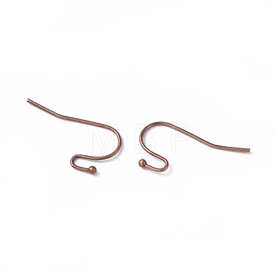 Brass Earring Hooks for Earring Designs X-KK-M142-01R-RS-1