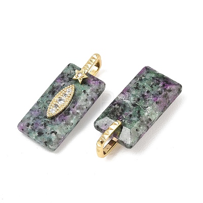 Dyed Natural Sesame Jasper Faceted Pendants GG-CBA4154-06G-08-1