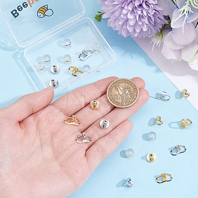 24Pcs 6 Styles Silicone Ear Nuts SIL-BBC0001-05-1