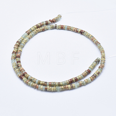 Natural Aqua Terra Jasper Beads Strands G-E444-17-4mm-1