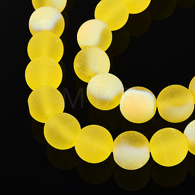 Frosted Transparent Glass Beads Strands LS-GLAA-T032-T8mm-MBB11-1