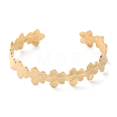304 Stainless Steel Cuff Bangles for Women BJEW-K263-05G-06-1